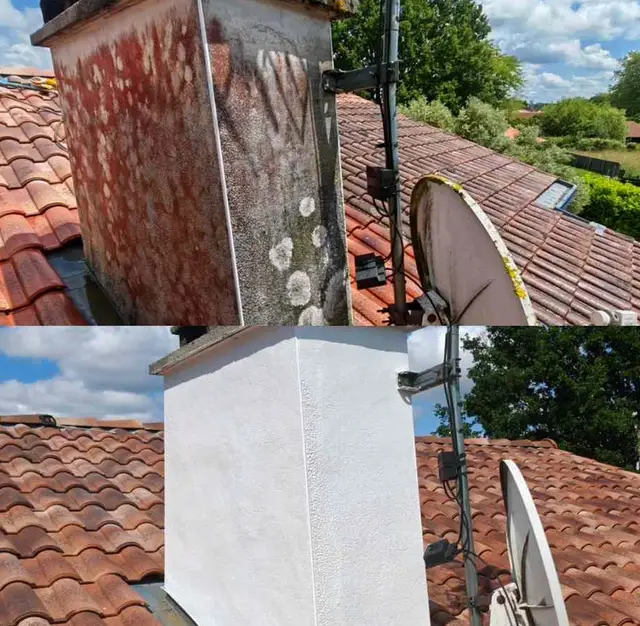 Application d'hydrofuge naturel sur une toiture montoise